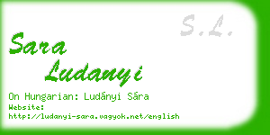 sara ludanyi business card